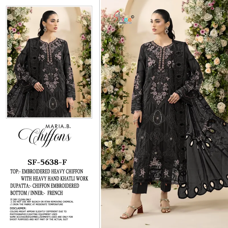 Sf 5638 E To H By Shree Chiffon Pakistani Salwar Suits 
